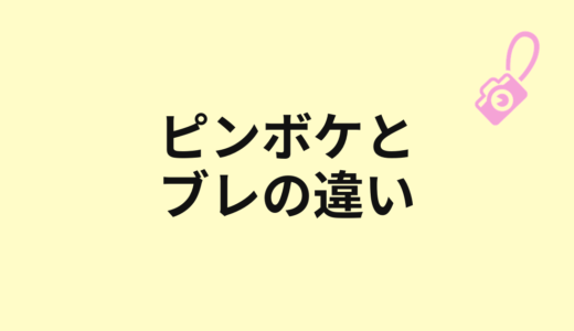 ピンボケ、手ブレ、被写体ブレの違い