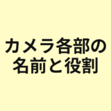 カメラ各部の名前と役割を示すアイキャッチ