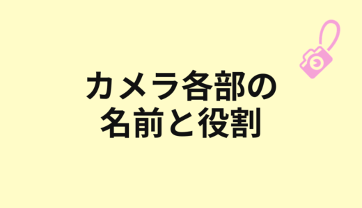 カメラ各部の名前と役割