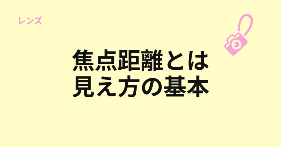 焦点距離と広角、標準、望遠の見え方を示すアイキャッチ