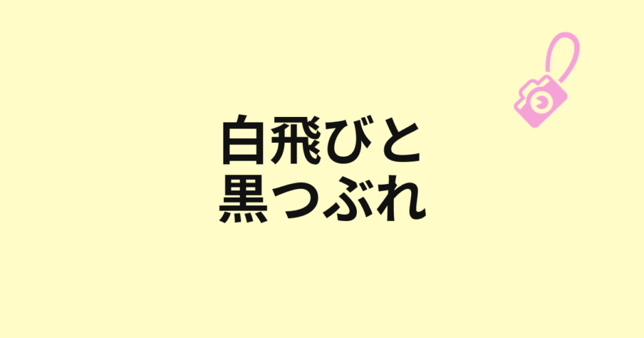白飛びと黒つぶれの基本を示すアイキャッチ