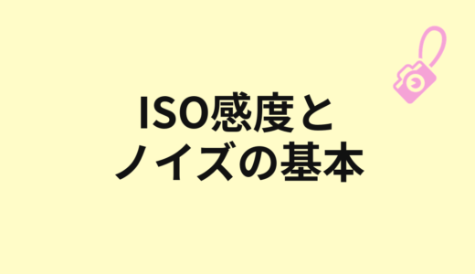 ISO感度とは？暗い場所とノイズの関係
