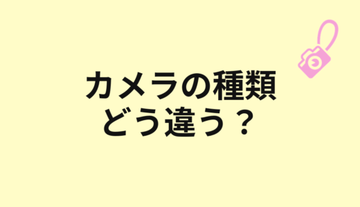 ミラーレス、一眼レフ、コンデジの違い