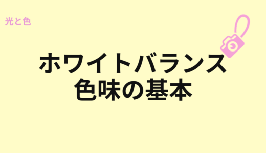 ホワイトバランスとは？色味を整える基本