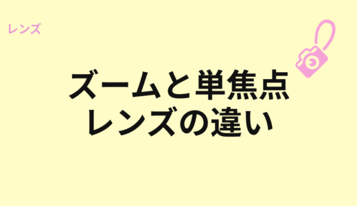 ズームレンズと単焦点レンズの違い